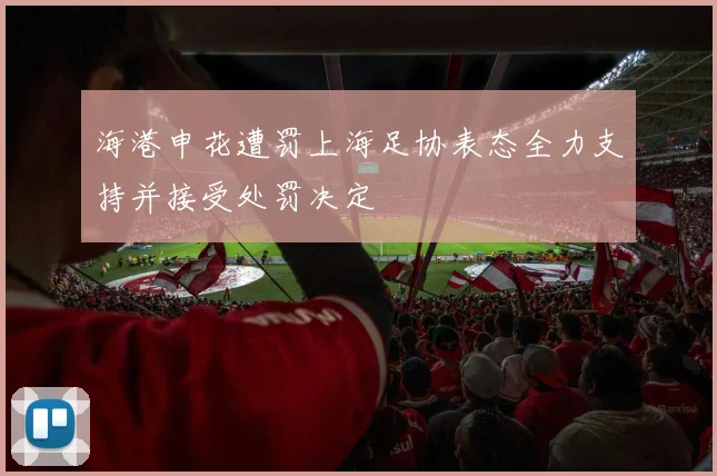 海港申花遭罚上海足协表态全力支持并接受处罚决定